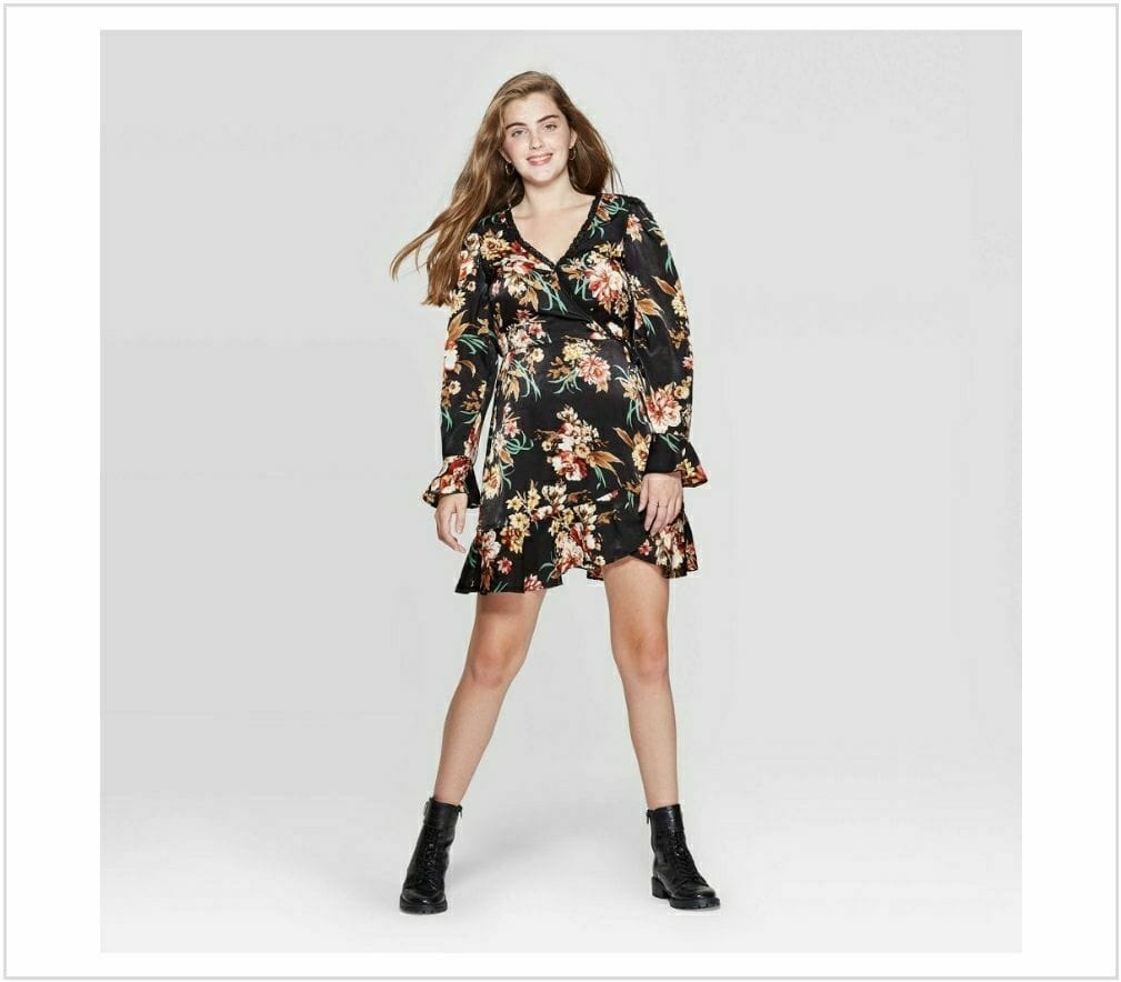 women-floral-print-long-sleeve-deep-v-neck-lace-trim-satin-wrap-mini-dress-xhilaration-black-medium (2)