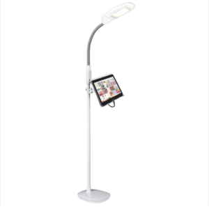 OttLite LED Floor Lamp with USB Charging Port & Tablet Stand