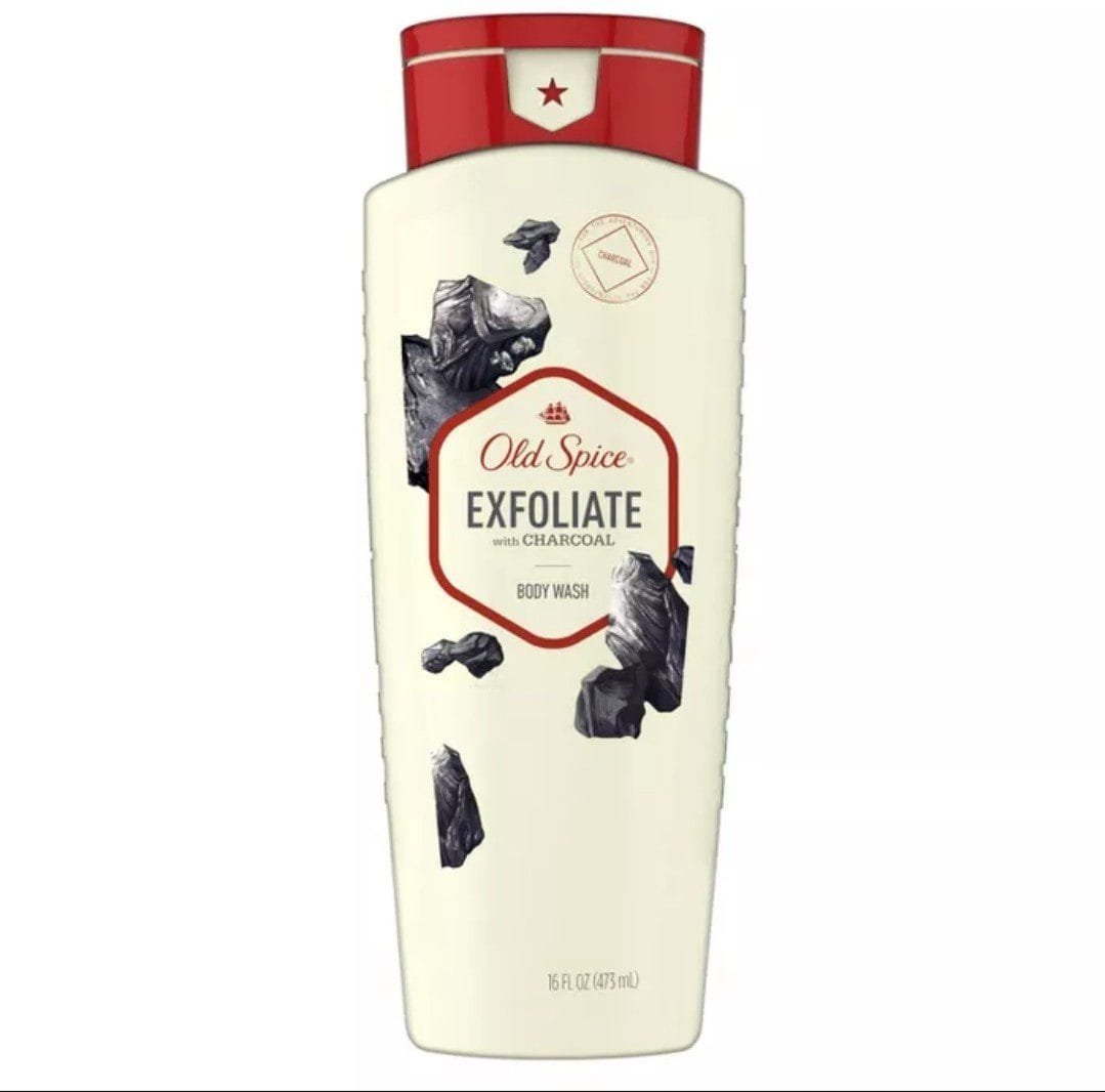 Old Spice Body Wash for Men Exfoliate with Charcoal Scent Inspired by Nature - 16 fl oz