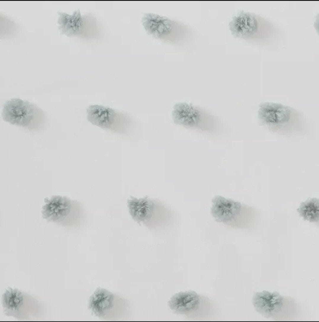 Polka Dots Shower Curtain White