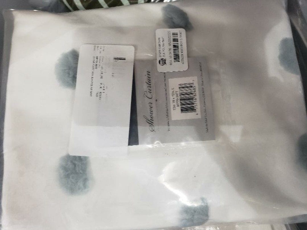 Polka Dots Shower Curtain White