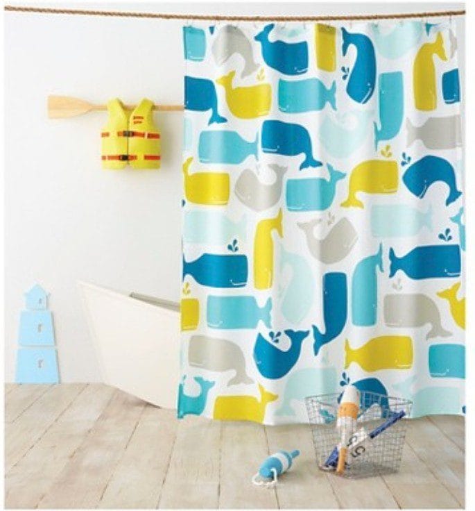Whale Shower Curtain Amparo Blue – Pillowfort Whale Shower Curtain Amparo Blue - Pillowfort