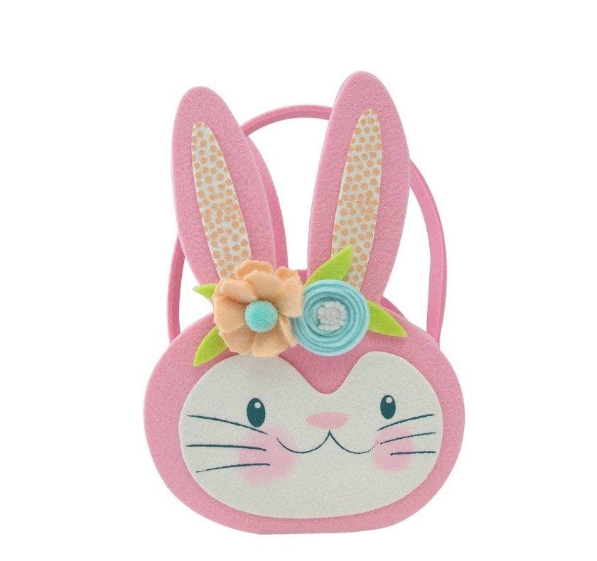 Easter Bunny Felt Basket Pink - Spritz