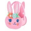 Easter Bunny Felt Basket Pink - Spritz