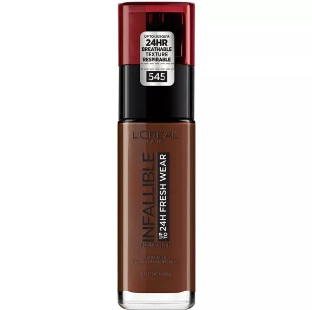 L'Oreal Paris Infallible 24 Hr Fresh Wear Foundation 545 Ebony - 0.17 fl oz L'Oreal Paris Infallible 24 Hr Fresh Wear Foundation 545 Ebony - 0.17 fl oz