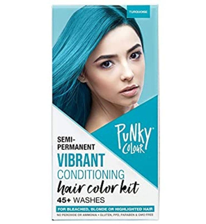 Punky Colour Semi-Permanent Hair Color Kit – 3.5oz – Turquoise Punky Colour Semi-Permanent Hair Color Kit - 3.5oz - Turquoise