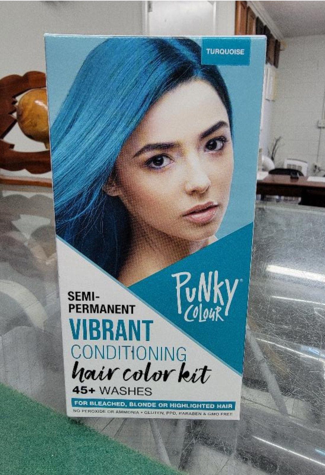 Punky Colour Semi-Permanent Hair Color Kit – 3.5oz – Turquoise Punky Colour Semi-Permanent Hair Color Kit - 3.5oz - Turquoise