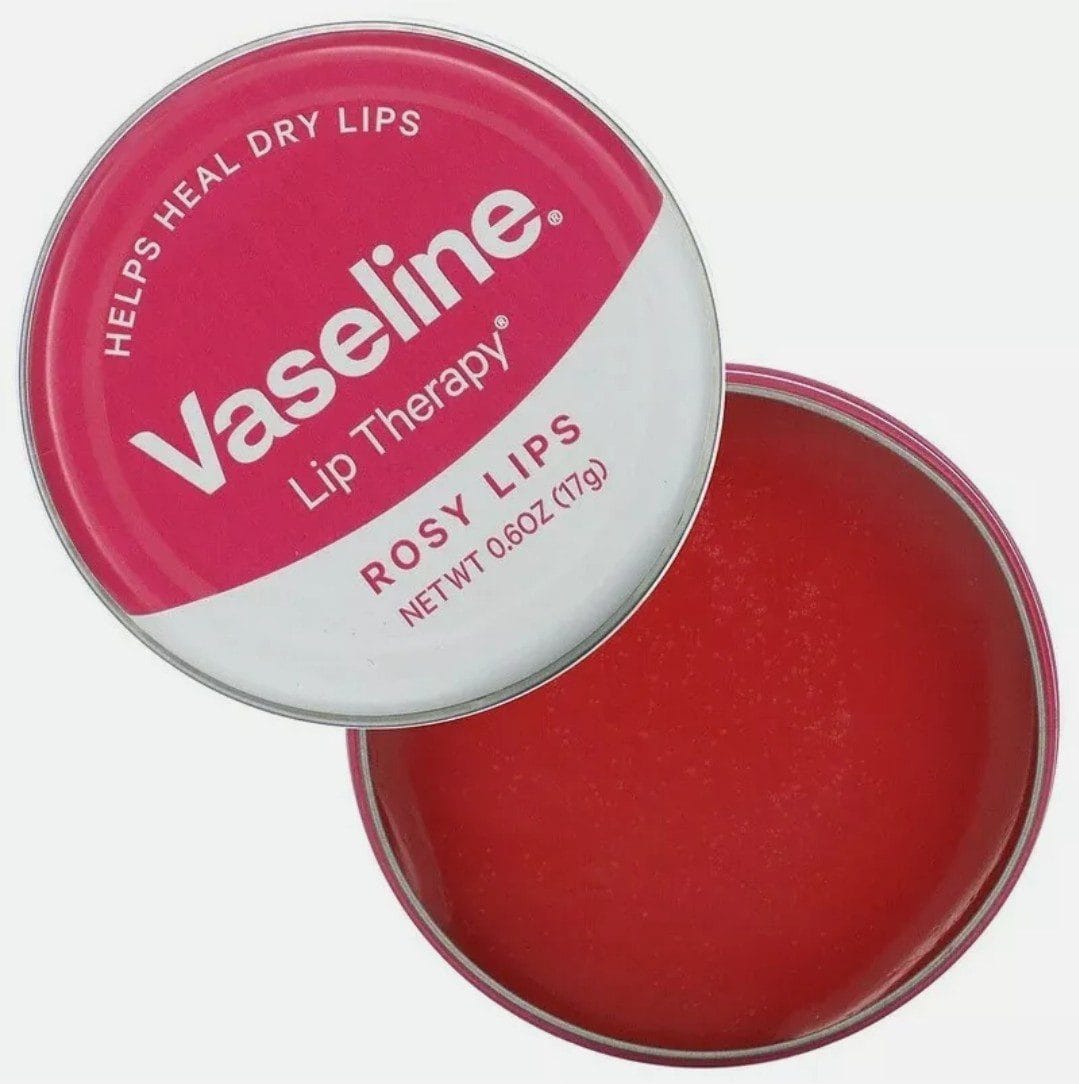 Vaseline Lip Therapy Lip Balm Tin, Rosy Lips, 0.6 oz