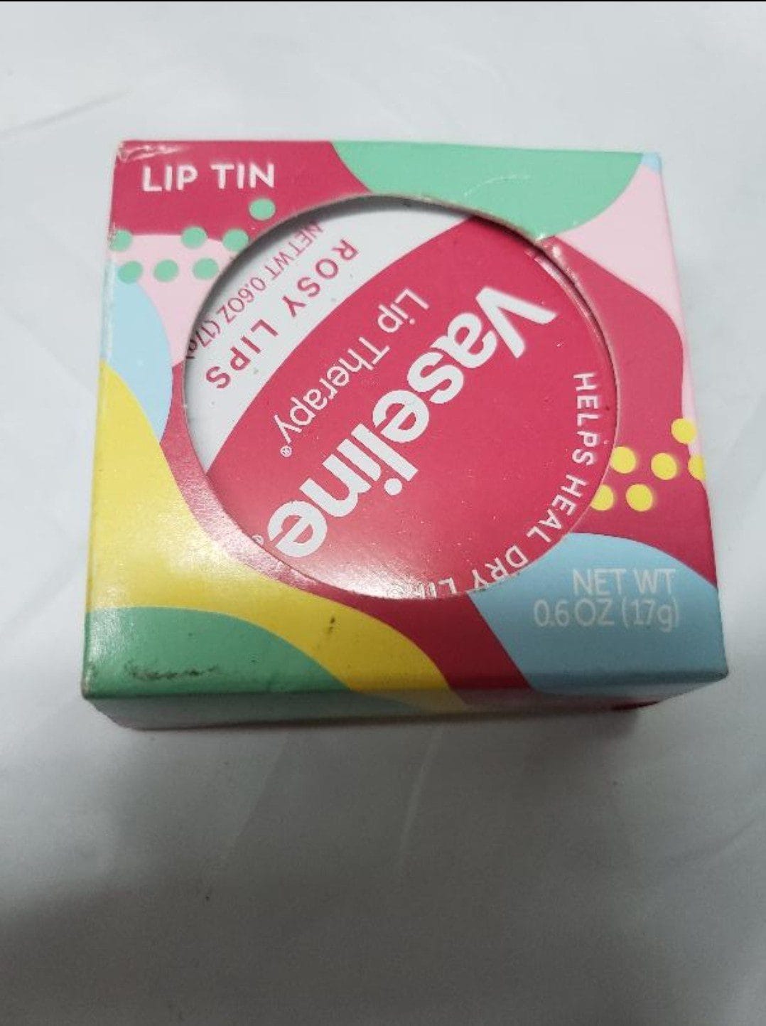 Vaseline Lip Therapy Lip Balm Tin, Rosy Lips, 0.6 oz