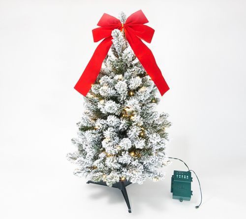 Bethlehem Lights 30" Flocked Overlit Stake