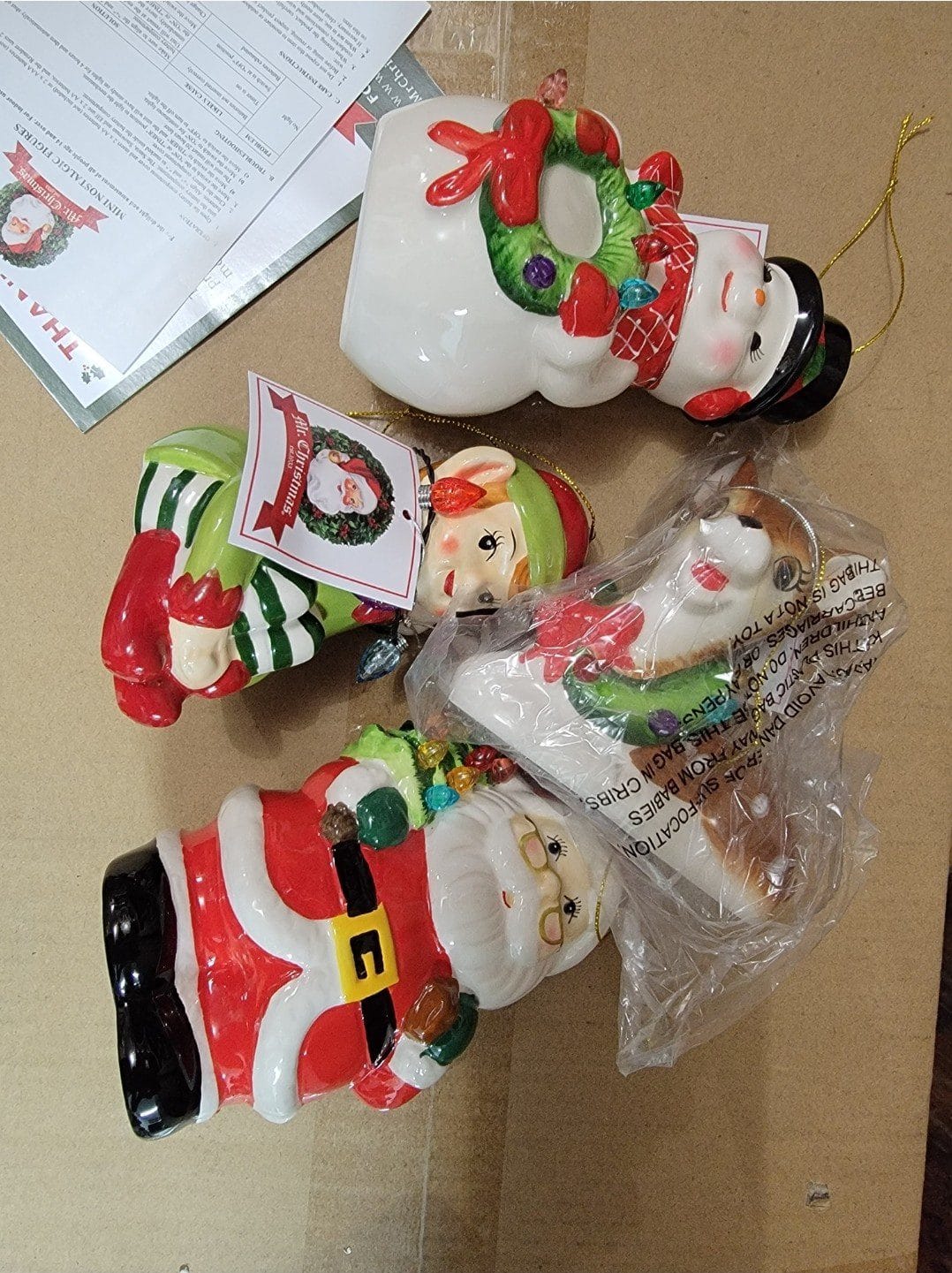 Mr. Christmas S/4 Lit Nostalgic Holiday Figures