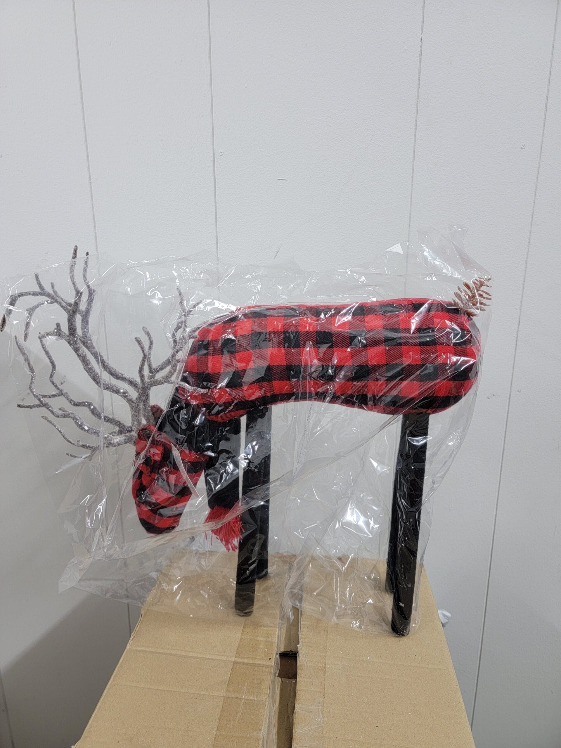 Home Reflections Grazing Plaid Fabric Reindeer