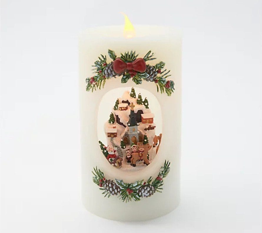 7" Illuminated Pillar w/ Rotating Scene