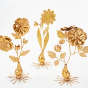 Martha Stewart Set of 3 Decorative Metal Flowers