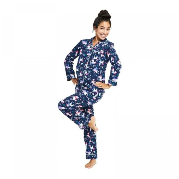 Wondershop Women's Holiday Unicorn Pajama Set, NAVY