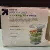 Up & Up - 6 Piece Portable Salad with Ice Pack Kit BPA Free - 7" x 7" x 5"