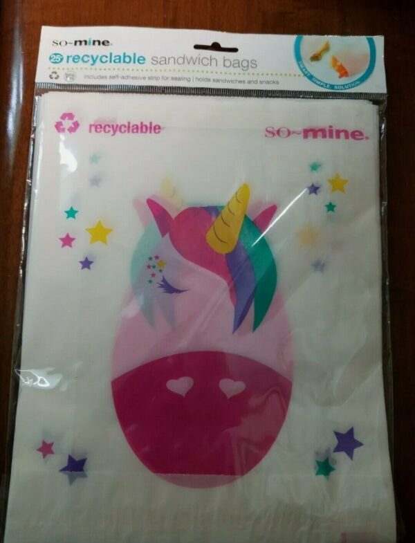 So Mine Recyclable Sandwich Bags - 25ct, CHOOSE COLOR
