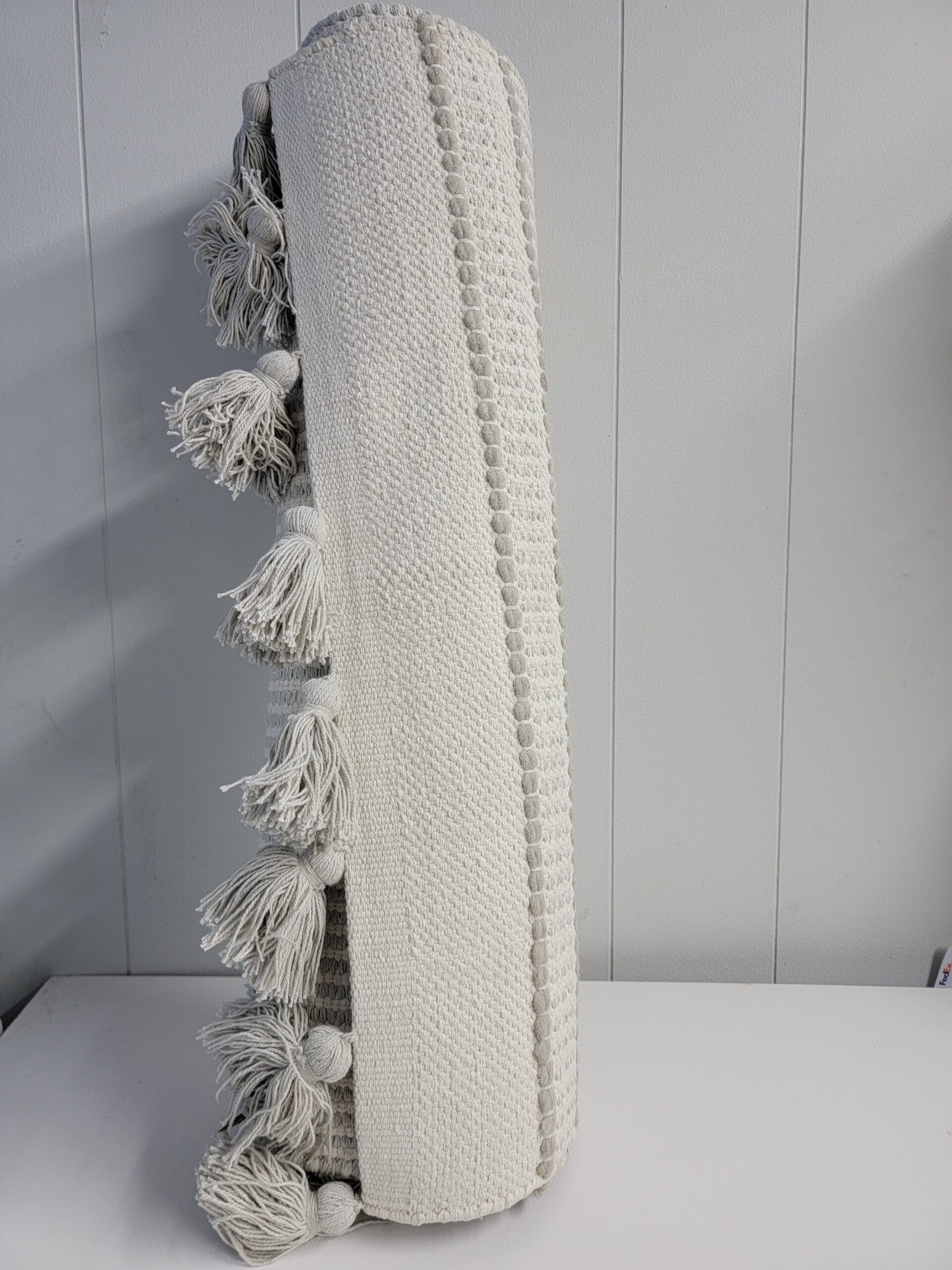 Texture Border Stripe Rug Cream/Silver Gray - Hearth & Hand™ with Magnolia