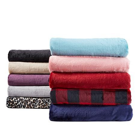 Soft & Cozy Plush Throw and Booties Gift Set ALL COLORS, SIZE S M L XL