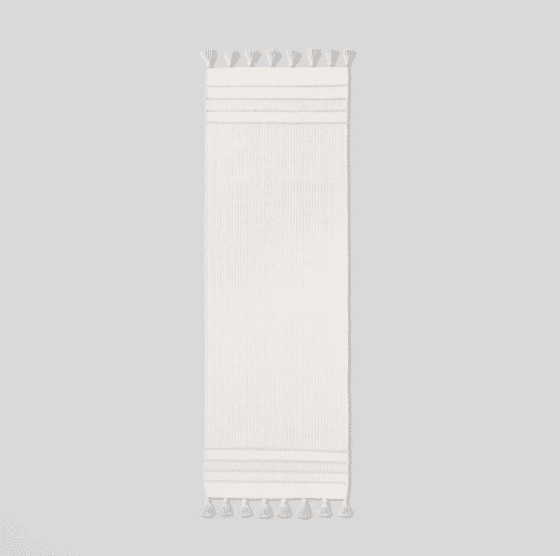 Texture Border Stripe Rug Cream/Silver Gray - Hearth & Hand™ with Magnolia