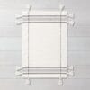2' x 3' Simple Border Stripe with Corner Tassel Rug  White/Gray - Hearth & Hand with Magnolia