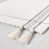 2' x 3' Simple Border Stripe with Corner Tassel Rug  White/Gray - Hearth & Hand with Magnolia