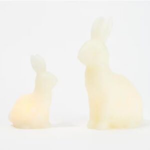 Candle Impressions Set of 2 Illuminated Wax Bunnies,