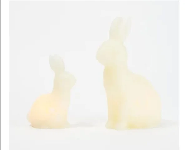 Candle Impressions Set of 2 Illuminated Wax Bunnies,