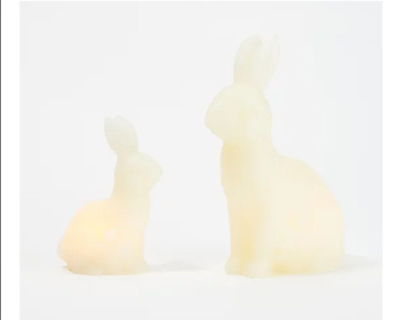 Candle Impressions Set of 2 Illuminated Wax Bunnies,