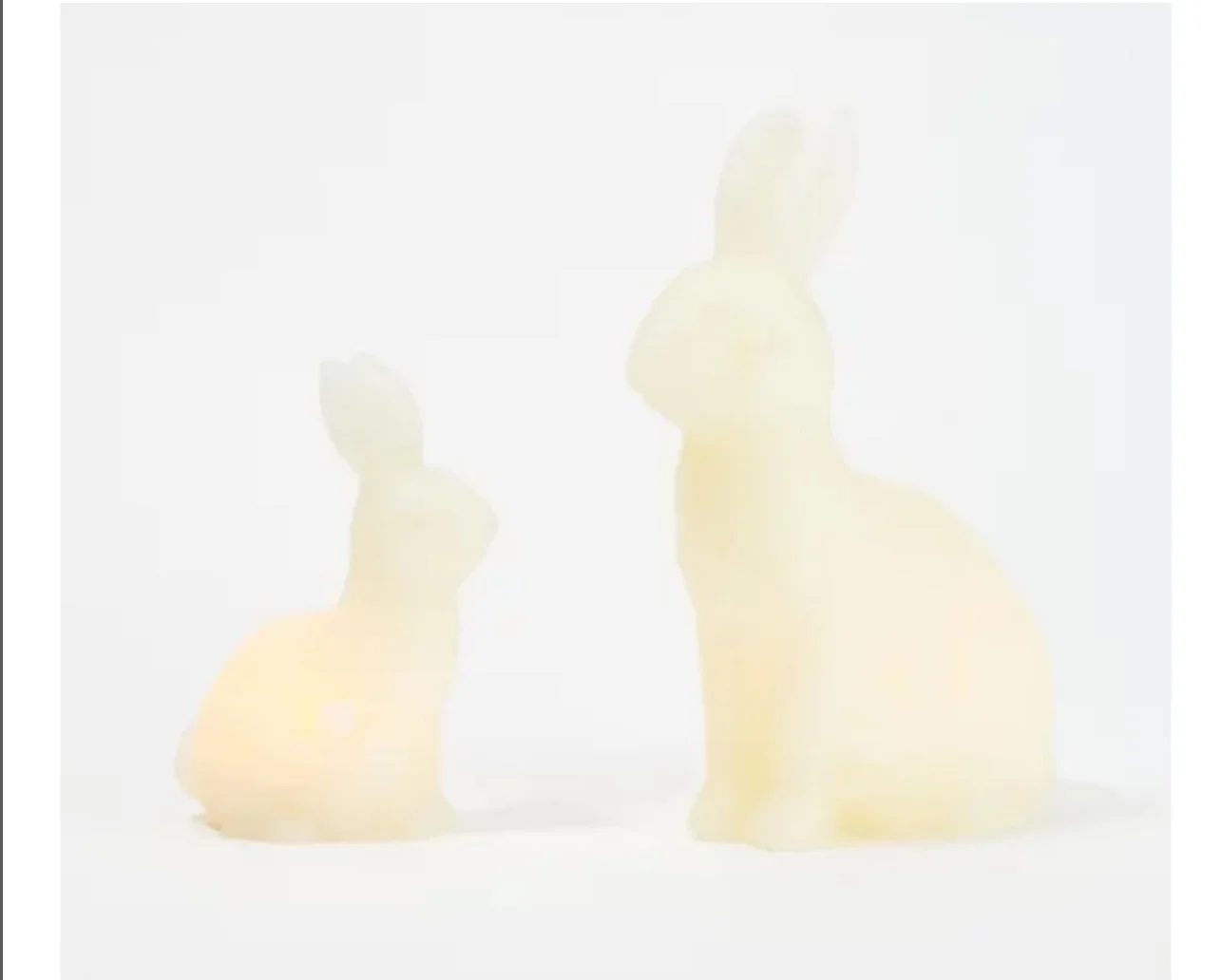 Candle Impressions Set of 2 Illuminated Wax Bunnies,