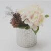 Real Touch Rose & Hydrangeas in Textured Pot w/ Gift Bag by Peony,