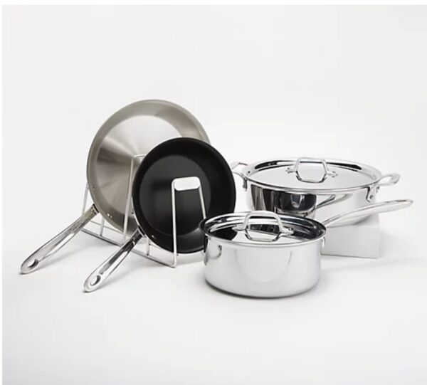 All-Clad D3 Compact Stainless Steel 6-Piece Set with Organizer