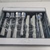 45pc Stainless Steel Sydney Sand Silverware Set with Caddy - Threshold 45pc Stainless Steel Sydney Sand Silverware Set with Caddy - Threshold