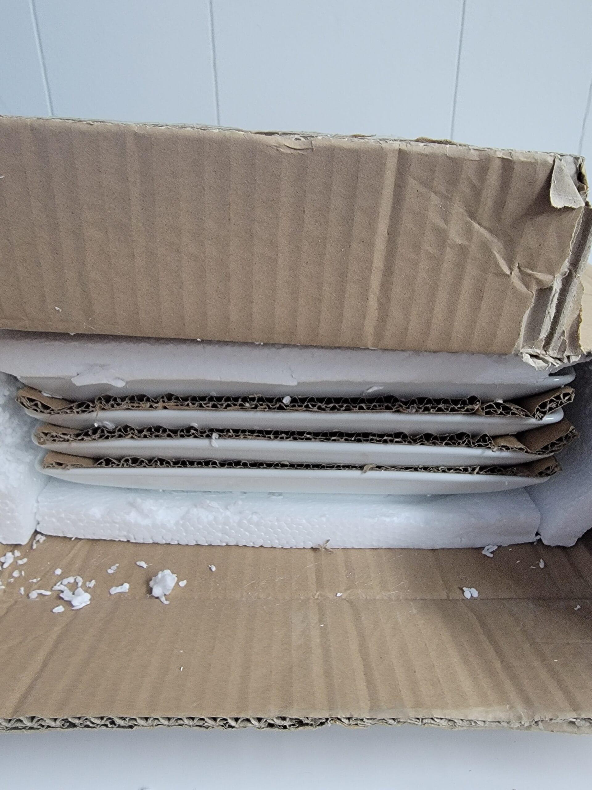 11in Porcelain Square Dinner Plate White 10.3\"x10.3\" Set of 4 - Threshold