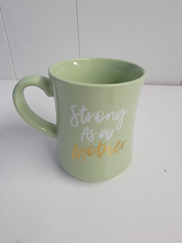 15oz Stoneware Strong Mother Diner Mug Green - Opalhouse