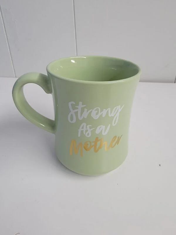 15oz Stoneware Strong Mother Diner Mug Green - Opalhouse