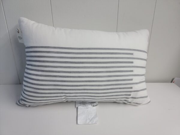 14" x 20" Faded Stripe Throw Pillow Gray - Hearth & Hand with Magnolia