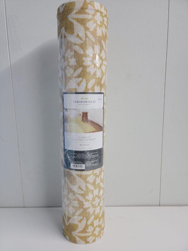 60" x 20" Tile Print Comfort Runner Yellow - Threshold