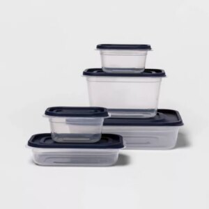10ct Press Lid Plastic Food Storage Set - Made By Design