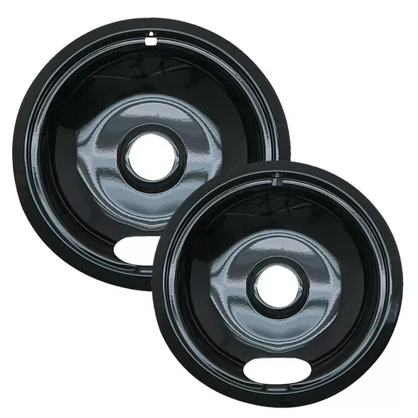 Range Kleen 2pc Porcelain Style A Drip Bowls Black