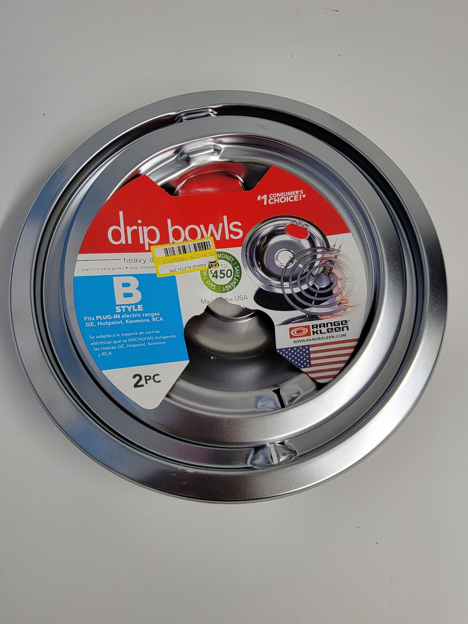 Range Kleen 2pc Chrome Style B Drip Bowls