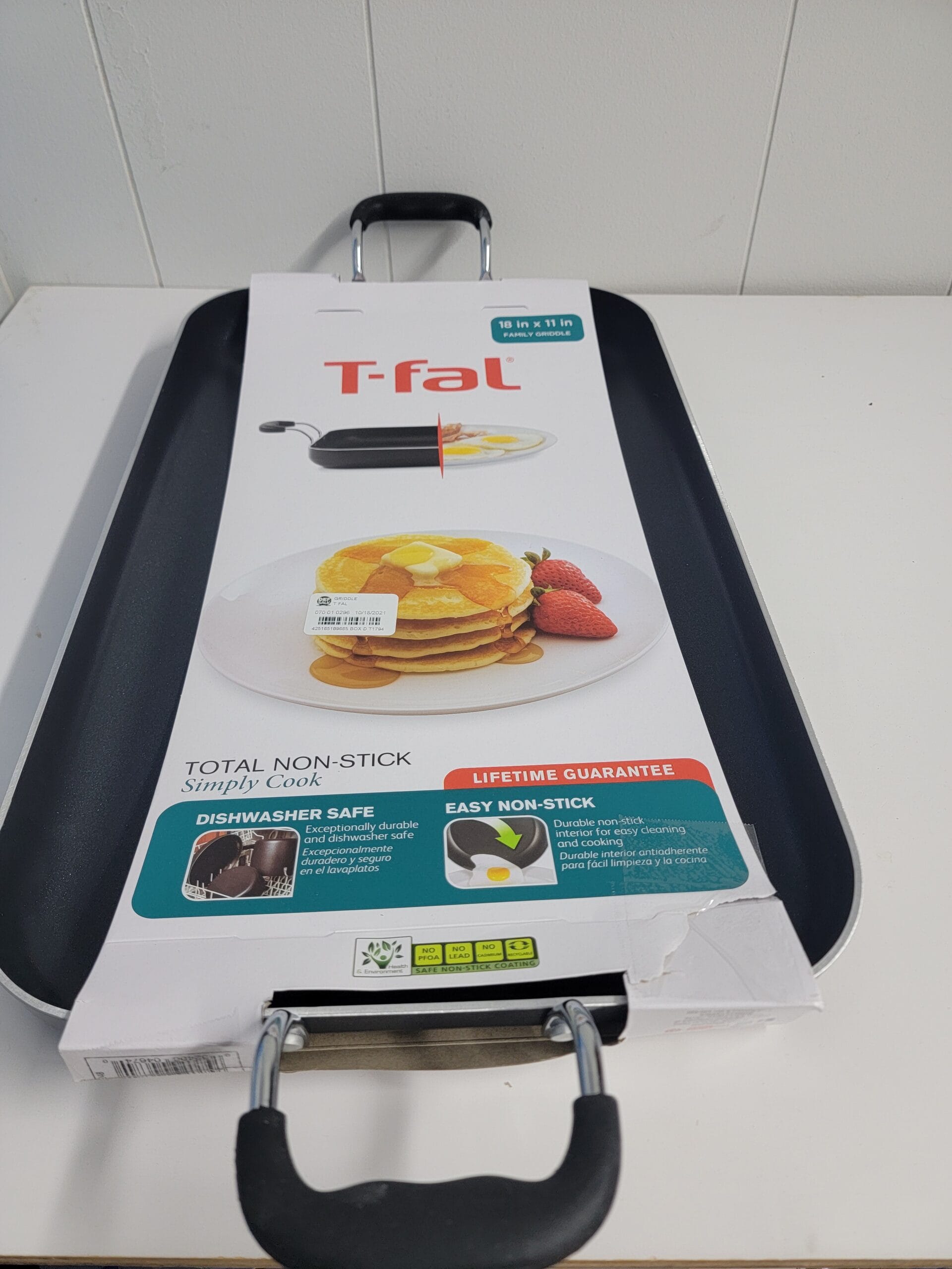 T-fal Double Burner Griddle, Nonstick, Black