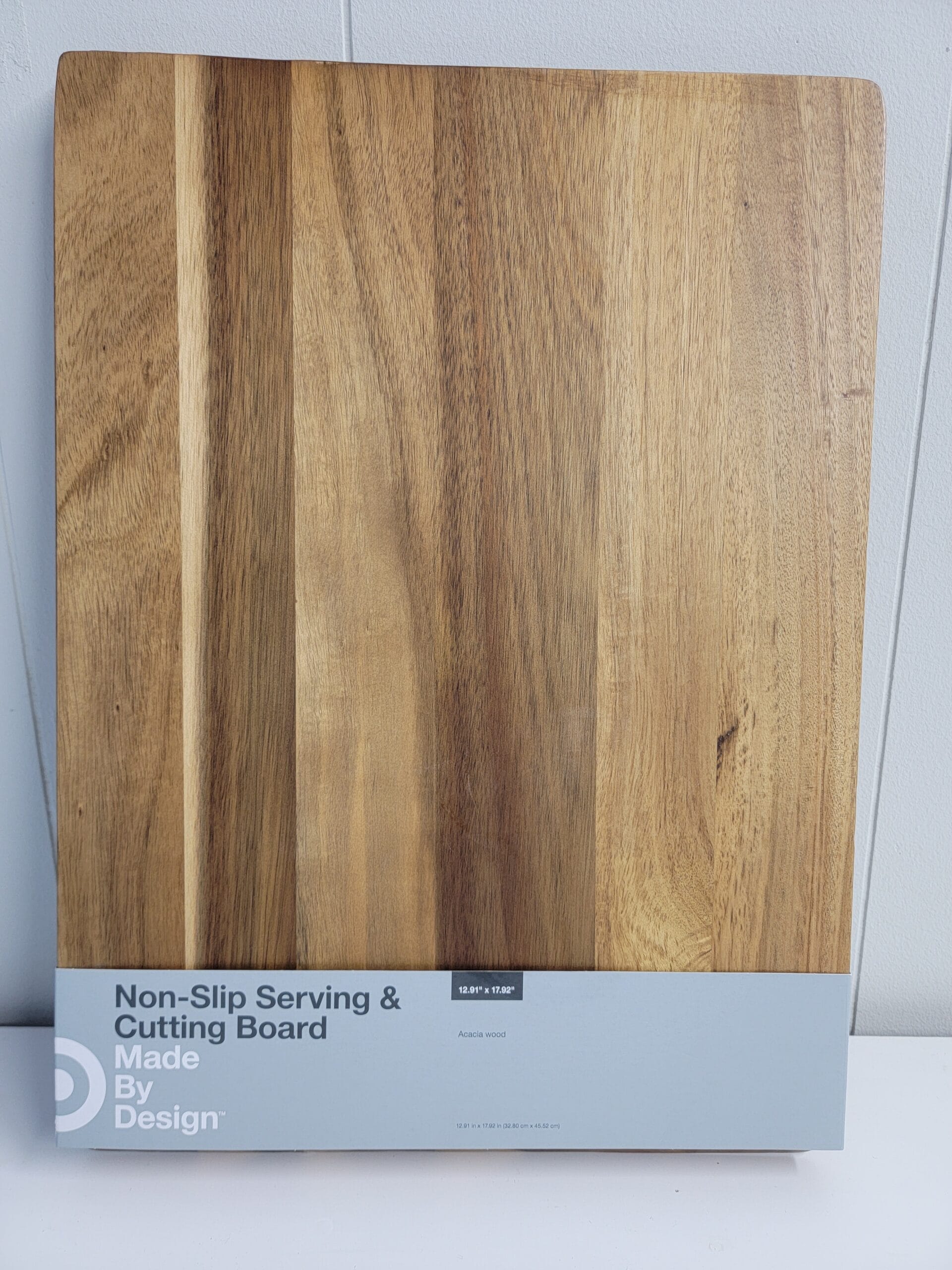 13"x18" Acacia Wood Nonslip Serving and Cutting Board - Made By Design