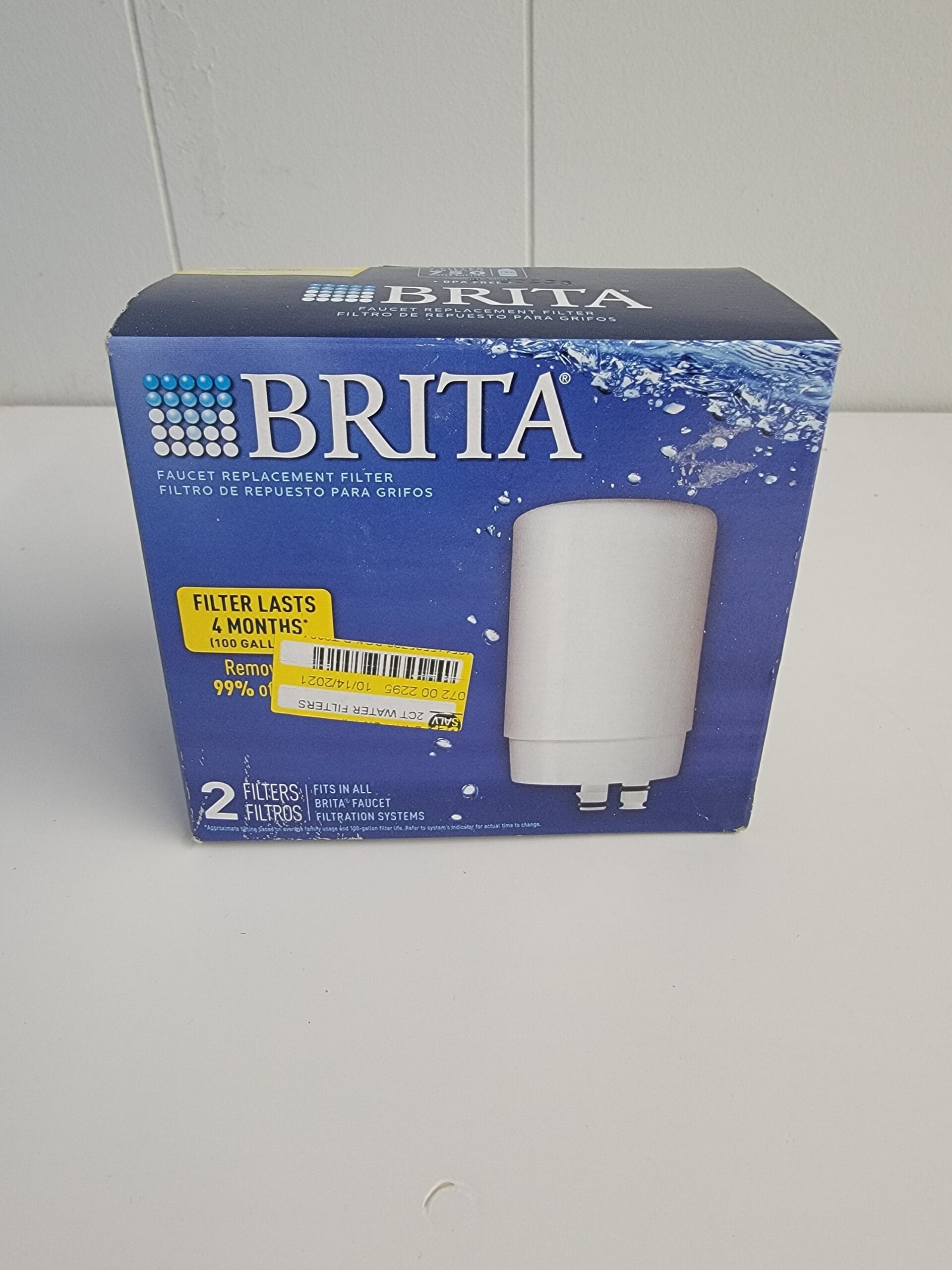 Brita 2ct Replacement Water Filters for Brita Tap Faucet Mounts - White