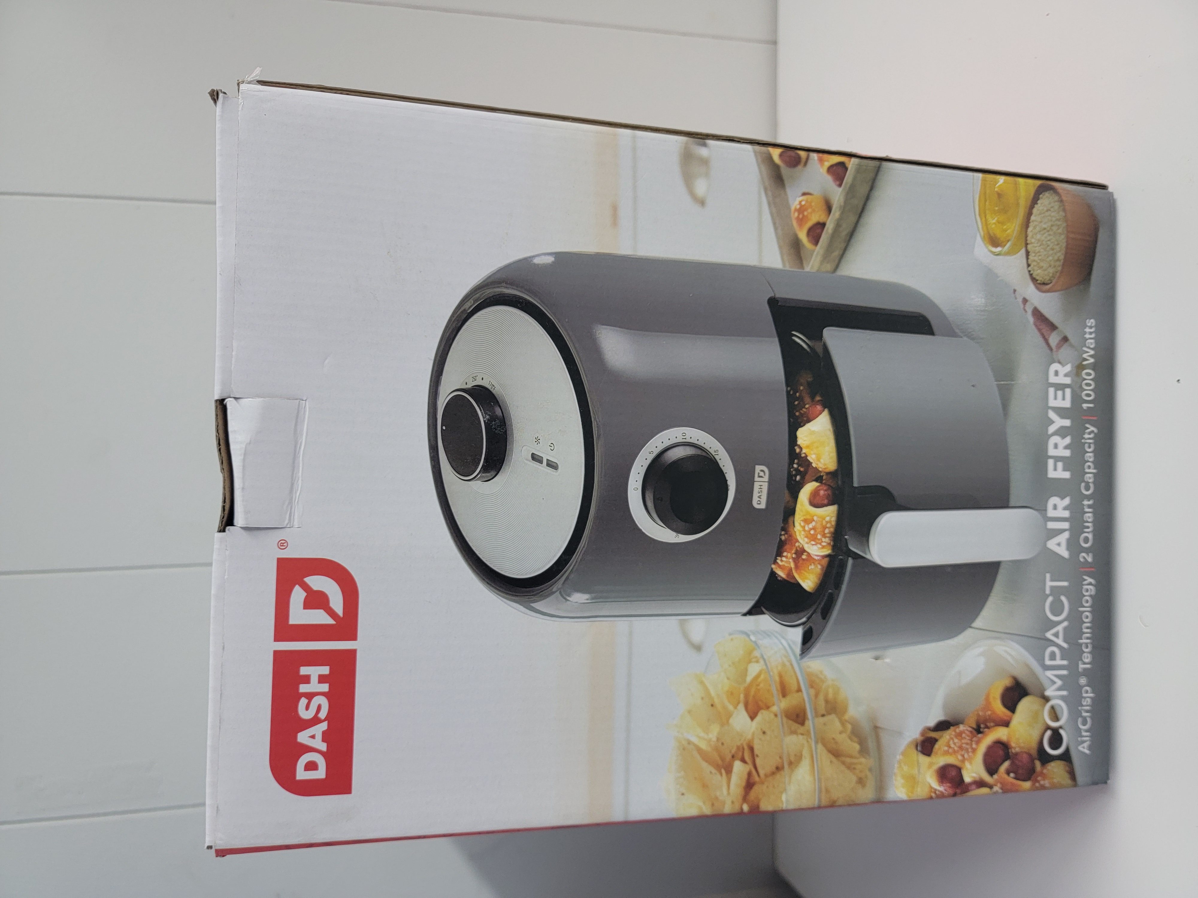 Dash 1000W 2qt SingleBasket Compact Air Fryer Gray Sofloria