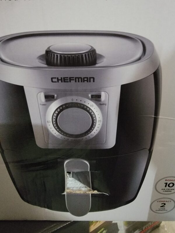 Chefman 2.1qt Analog Air Fryer - Black/Silver