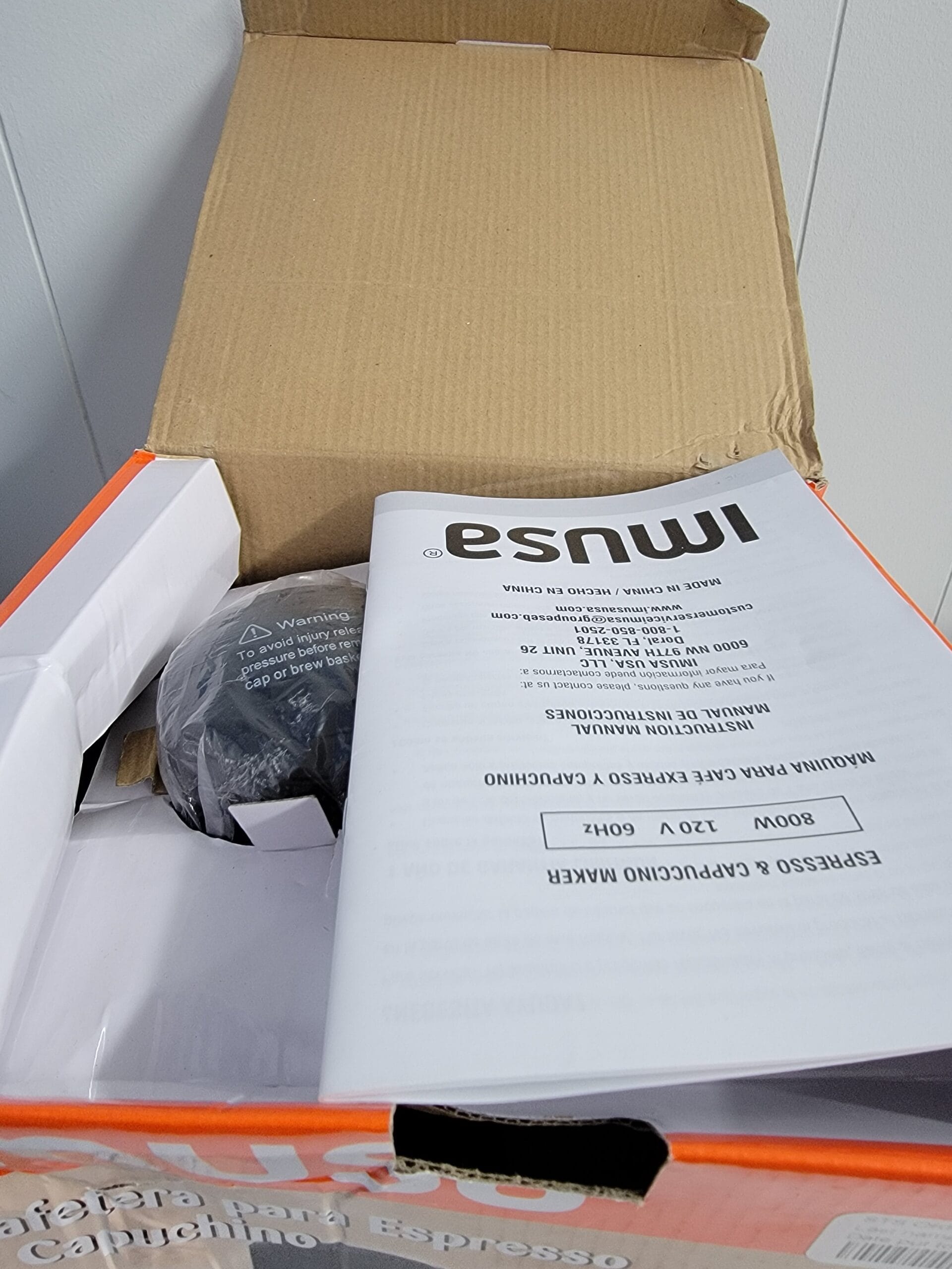 IMUSA Espresso & Cappuccino Maker Black - 4 Cup