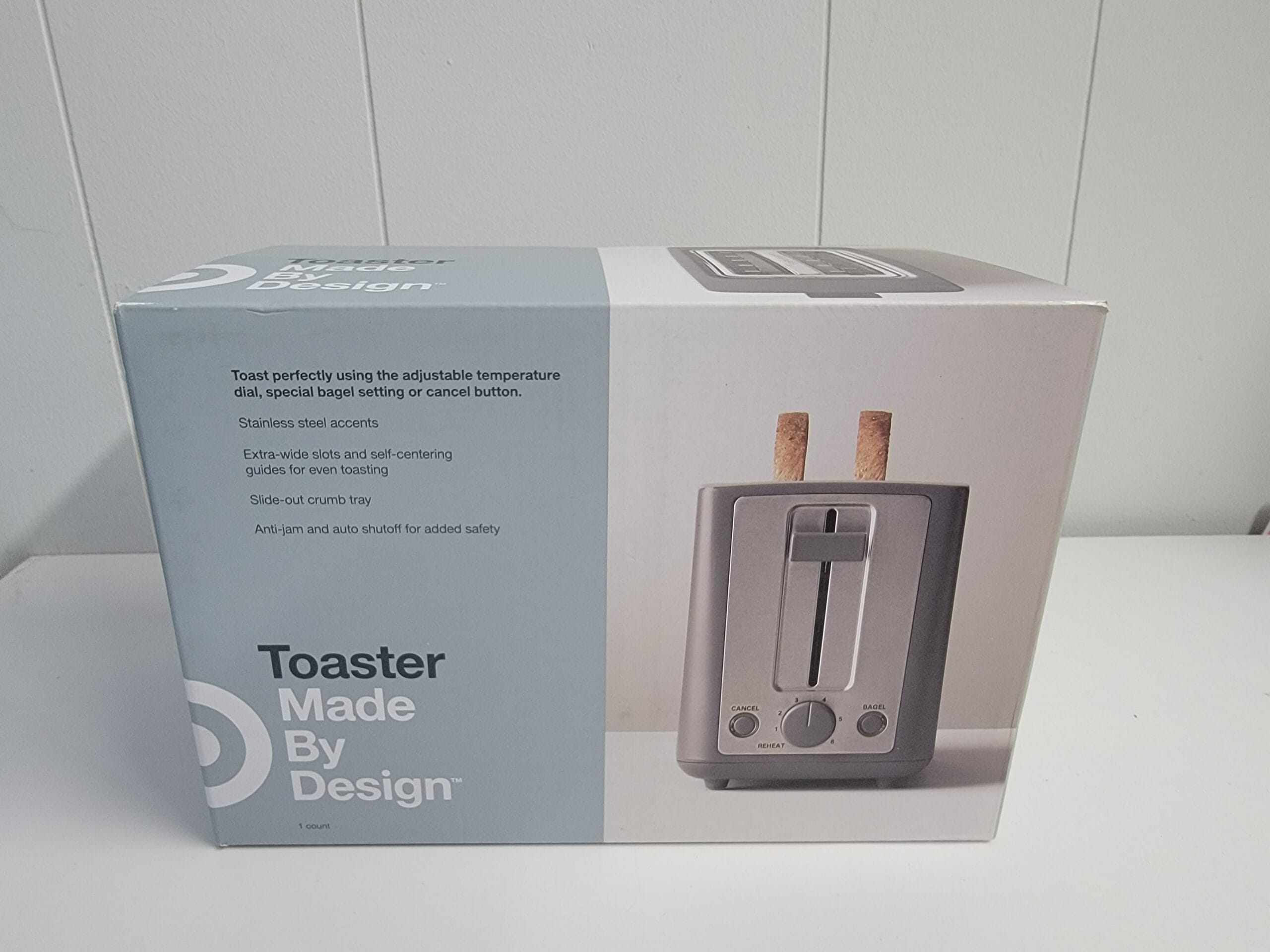 2 Slice Extra Wide Slot Stainless Steel Toaster - Made By Design