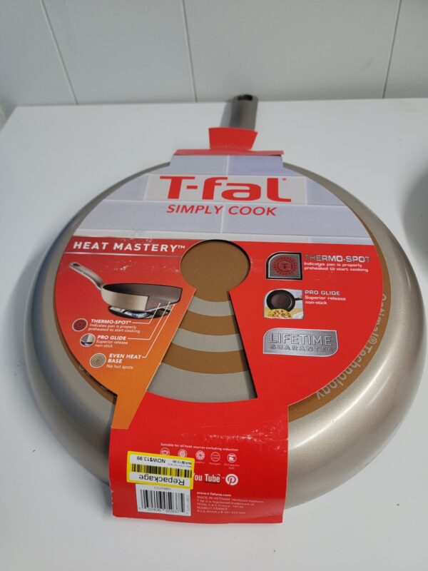 T-fal Simply Cook Nonstick Cookware, Fry Pan, 12.5", Champagne