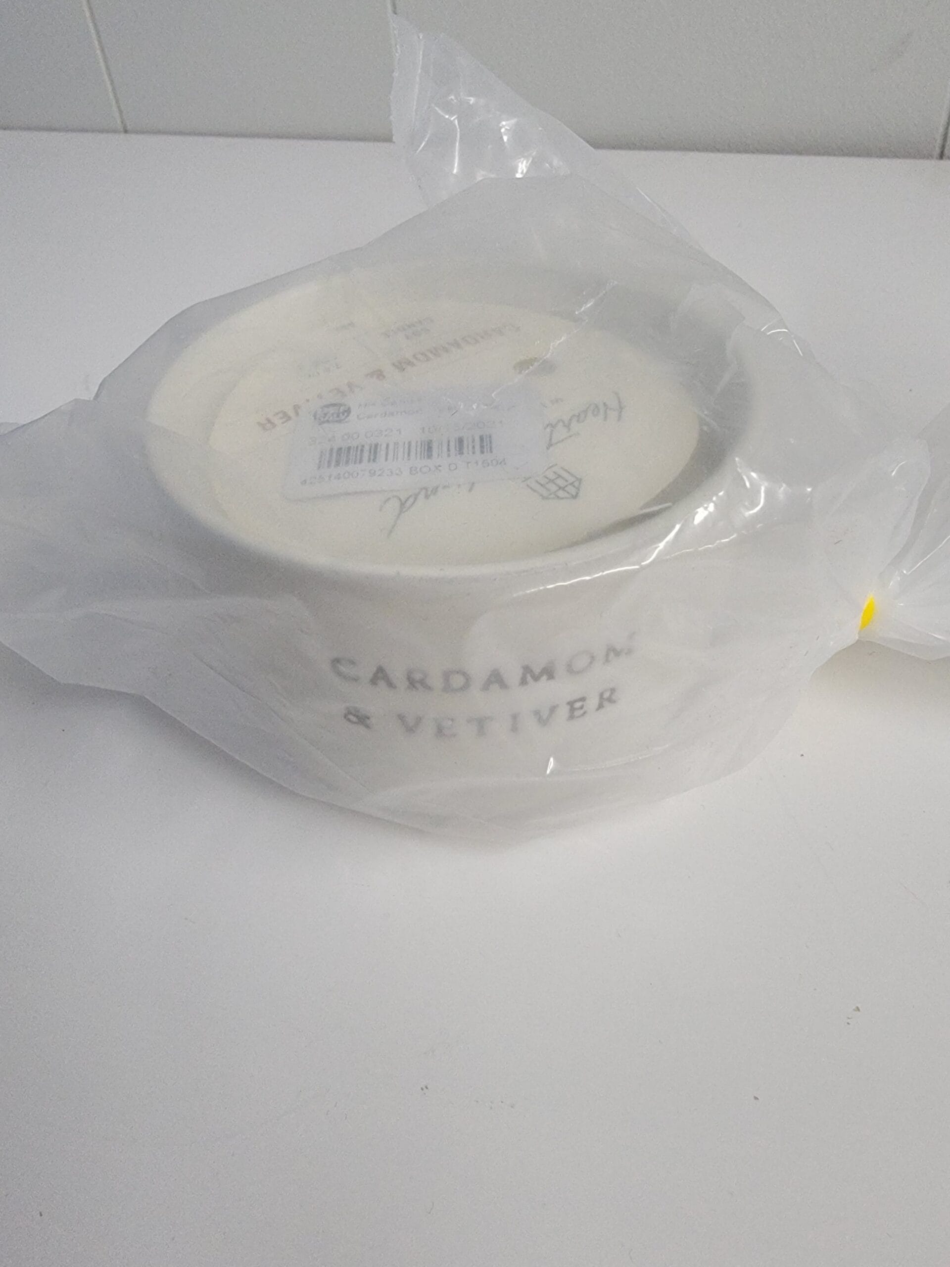 7.4oz Cardamom & Vetiver 2-Wick Ceramic Container Candle - Hearth & Hand with Magnolia